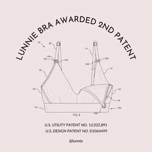 Lunnie Awarded 2nd Patent for Innovative Leakproof Nursing Bra